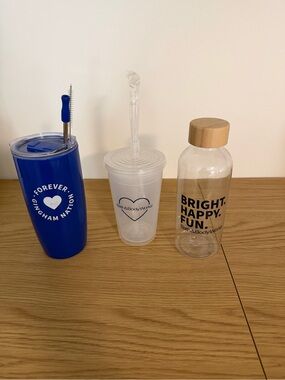 Bath & Body Works Clear & Blue Assorted Drinkware Trio